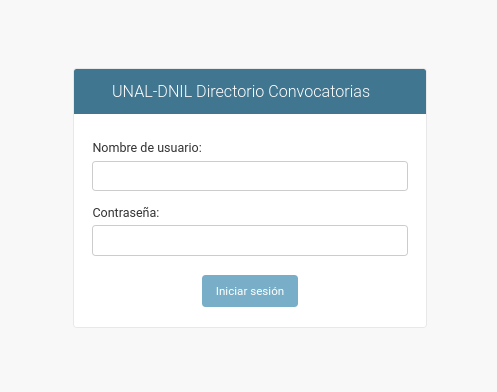 Login Panel Administrativo.